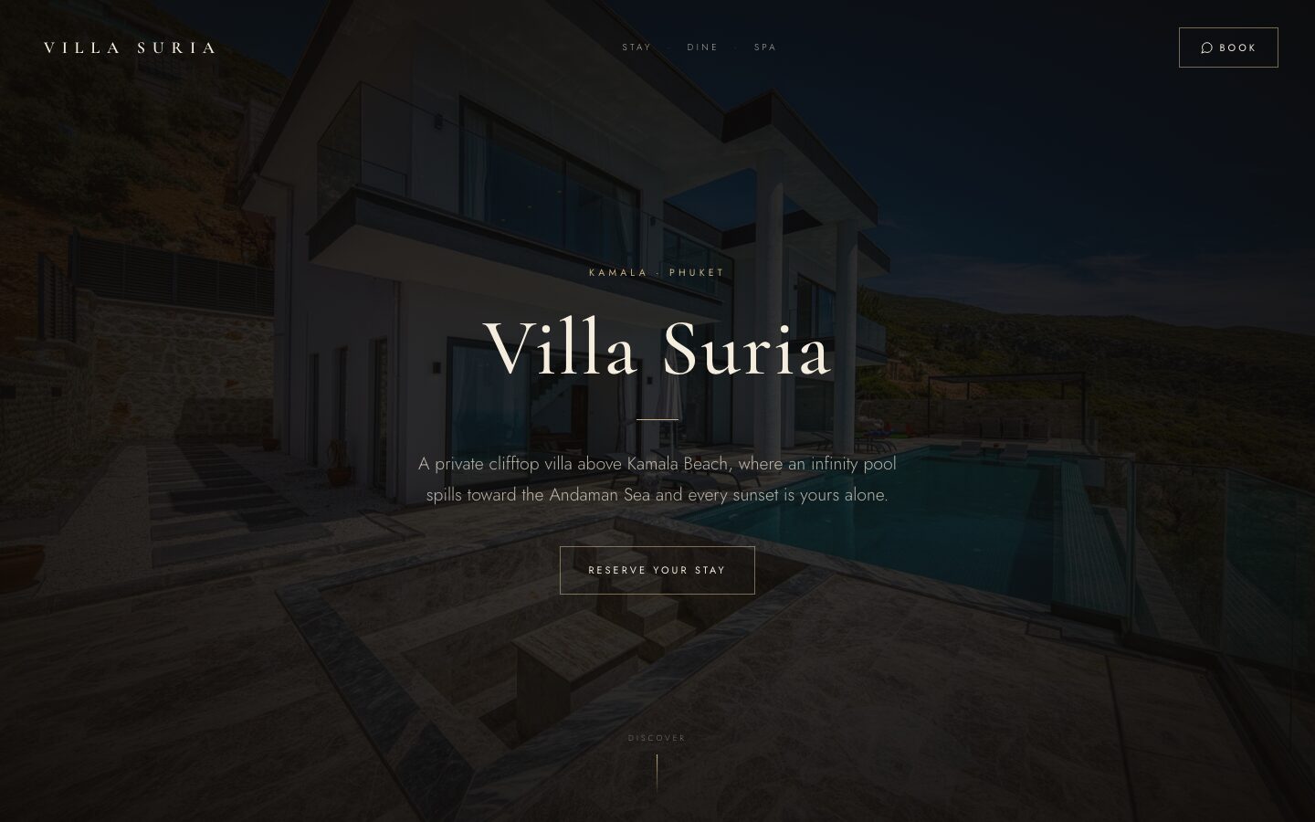 Villa Suria — a luxury villa website built by Pondova